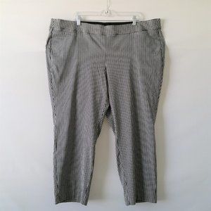 Lane Bryant The Allie Womens Gray Stretch Gingham Print Dress Pants Size 28R